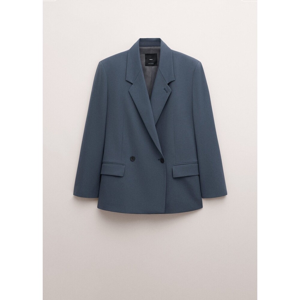 Wool-blend suit blazer